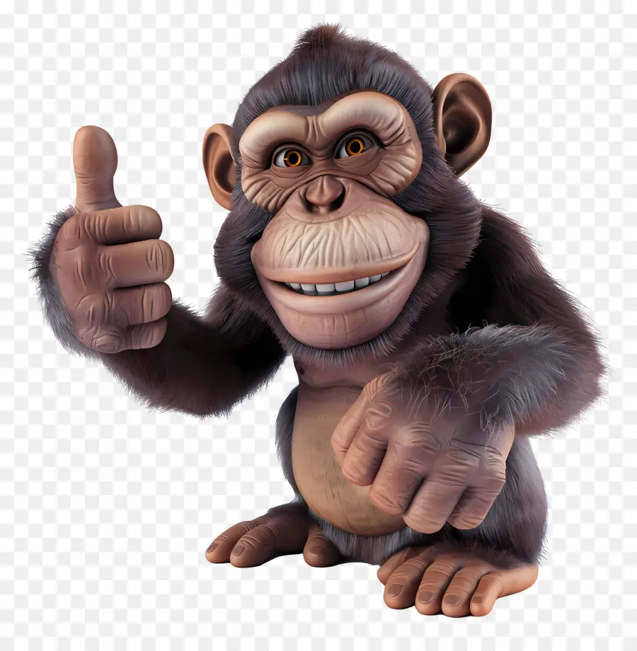 палец вверх，Шимпанзе PNG