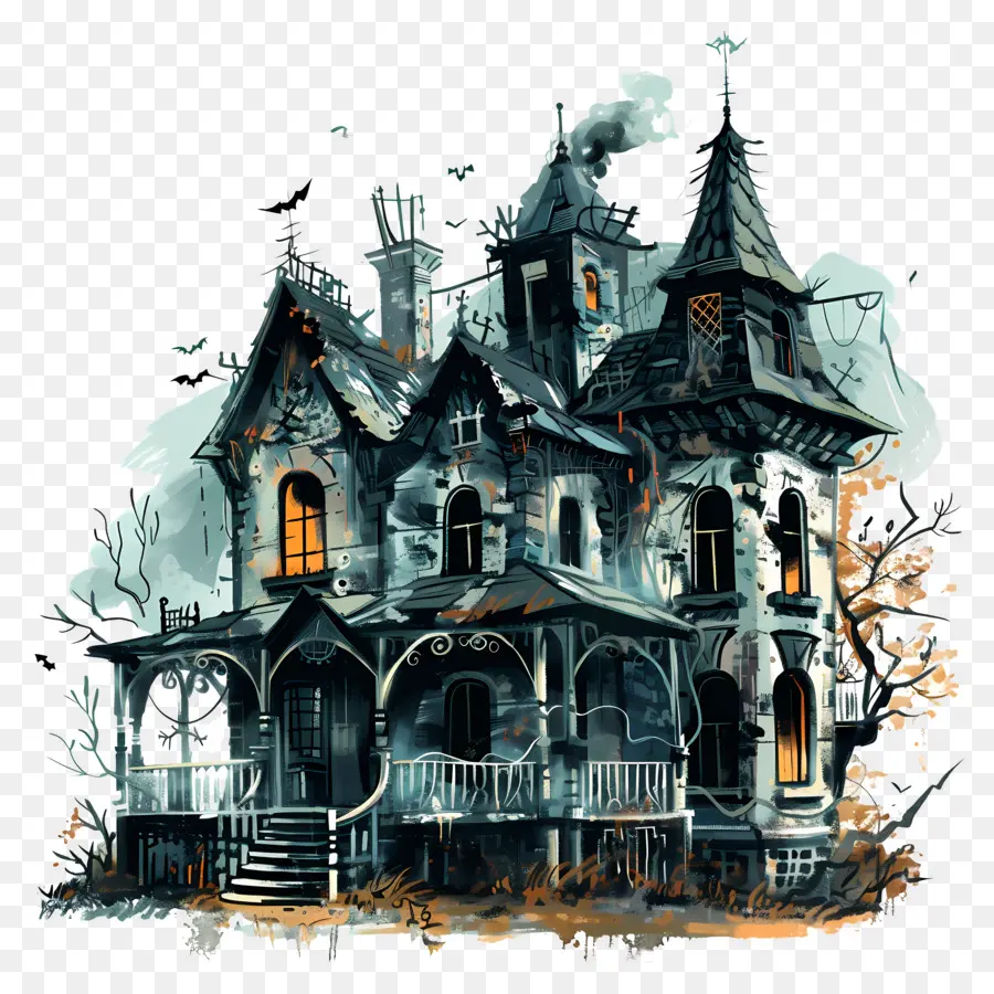 Дом с привидениями，жуткий особняк PNG