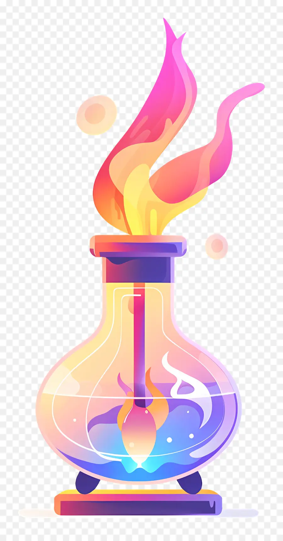 химическая горелка，стеклянная ваза PNG