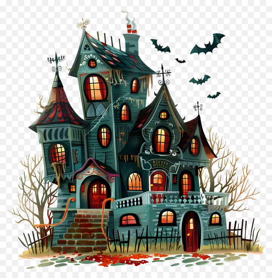 Дом с привидениями，Темная Ночь PNG