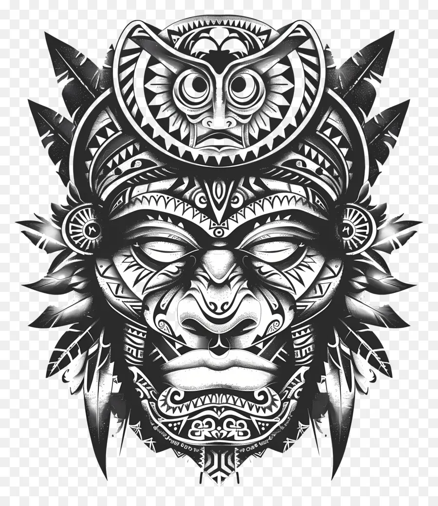 Полинезийская татуировка，Маска PNG