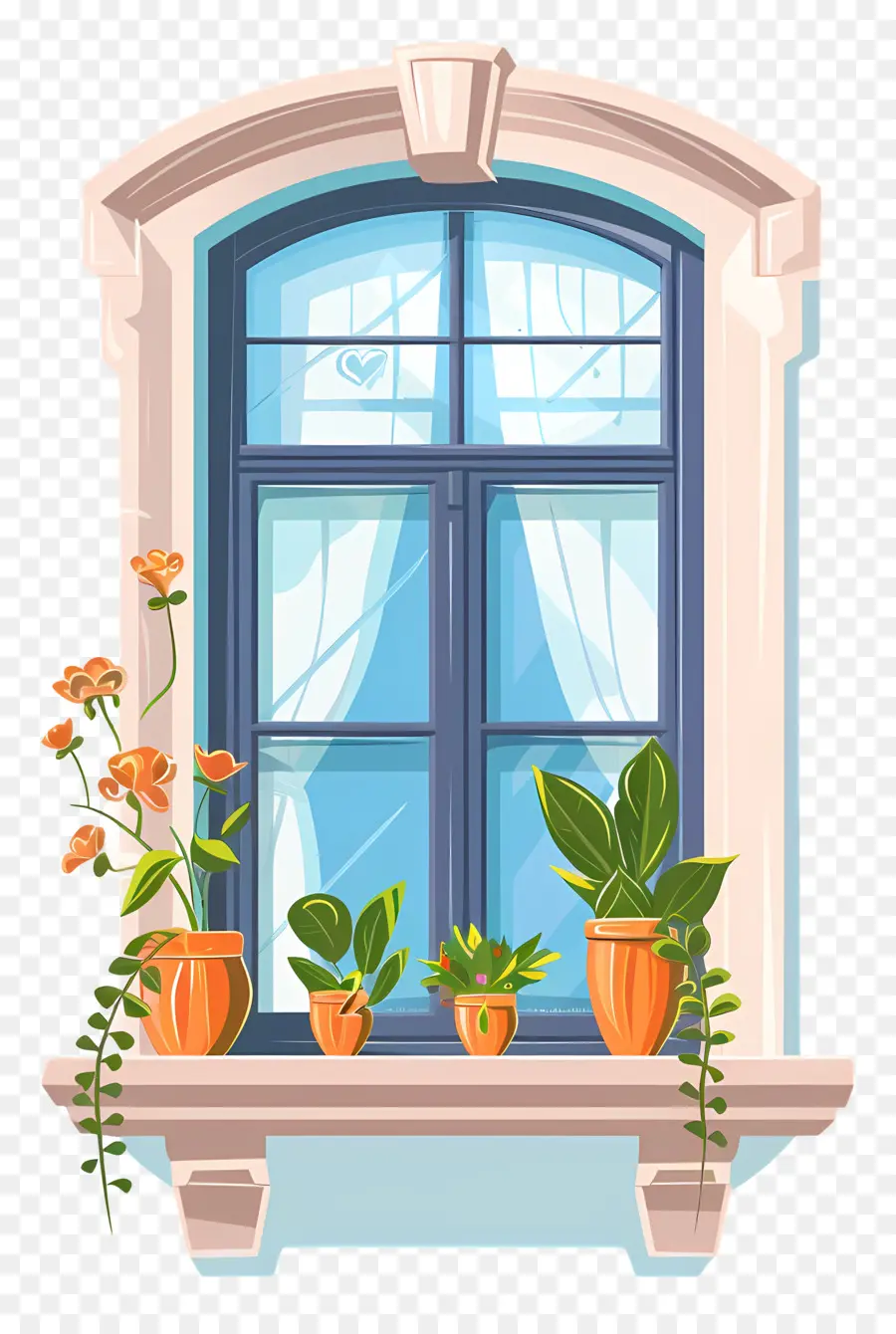 домашнее окно，Оконные растения PNG