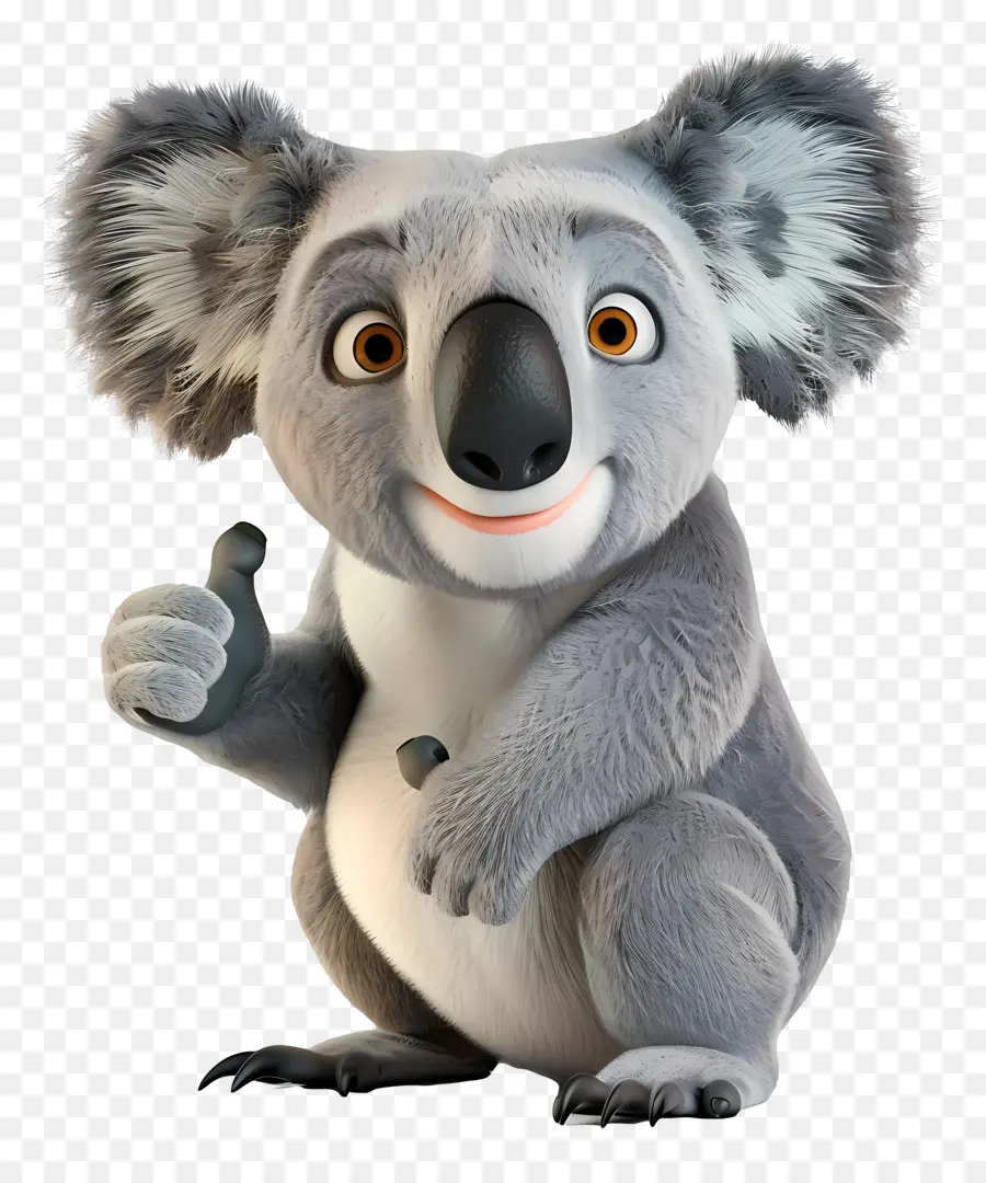 палец вверх，Мультфильм коала медведь PNG
