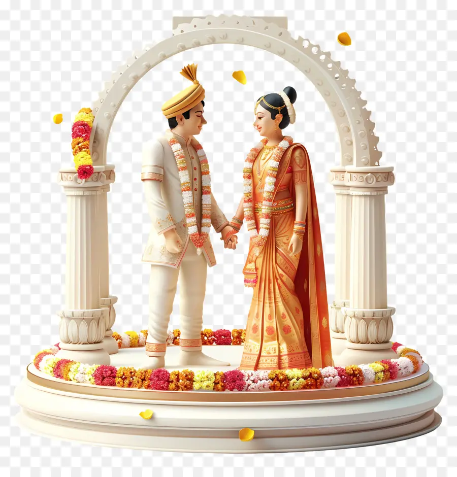 Индуистской свадьбы，индийская свадьба PNG