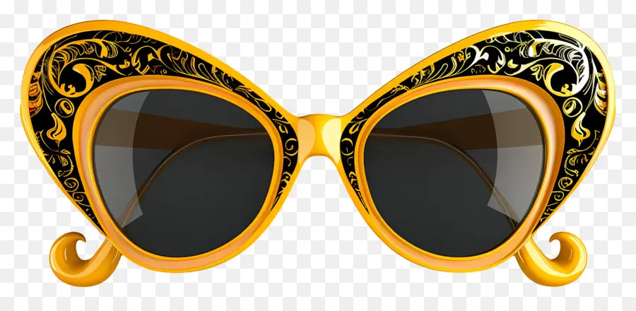 дизайн солнцезащитных очков，золотой раме PNG