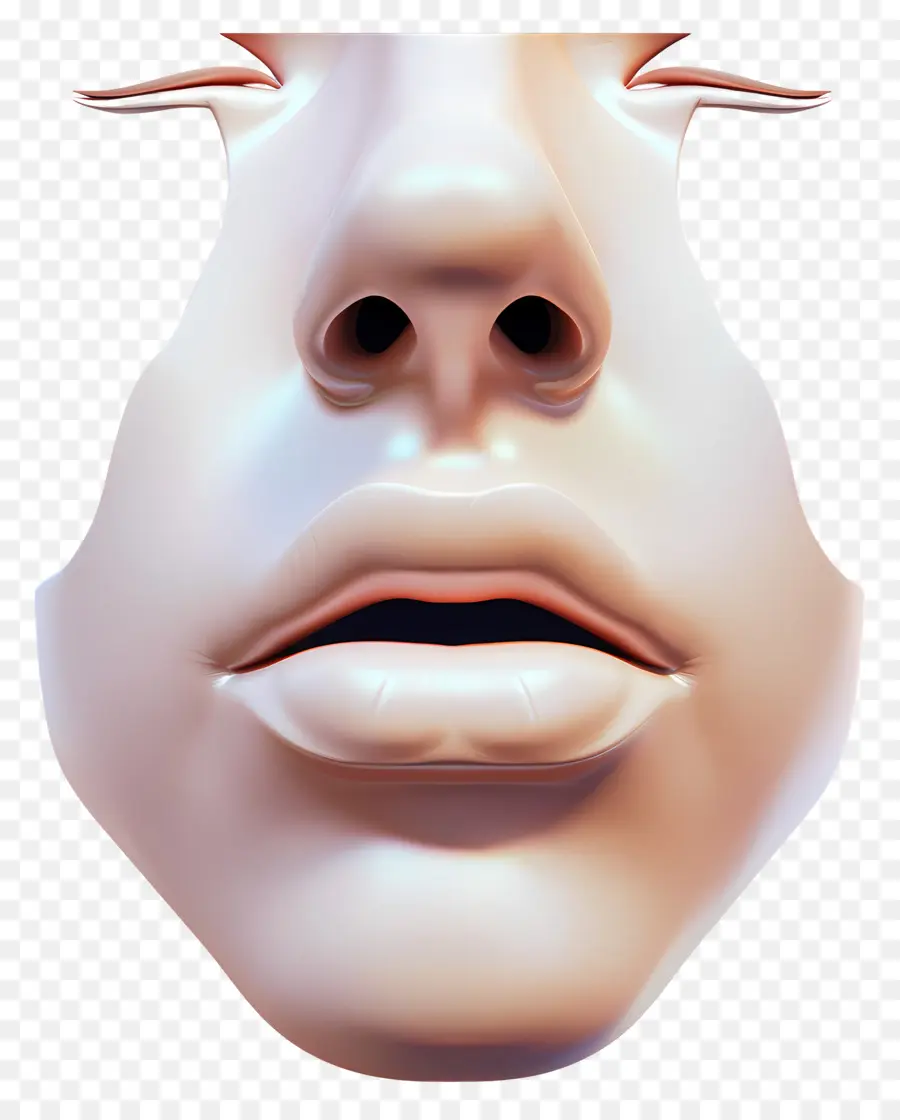 клипарт носа，безмятежное лицо PNG
