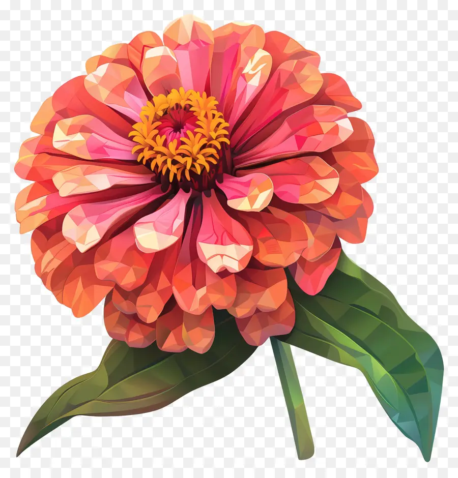 Цифровое цветочное искусство，Цветок Зиннии PNG