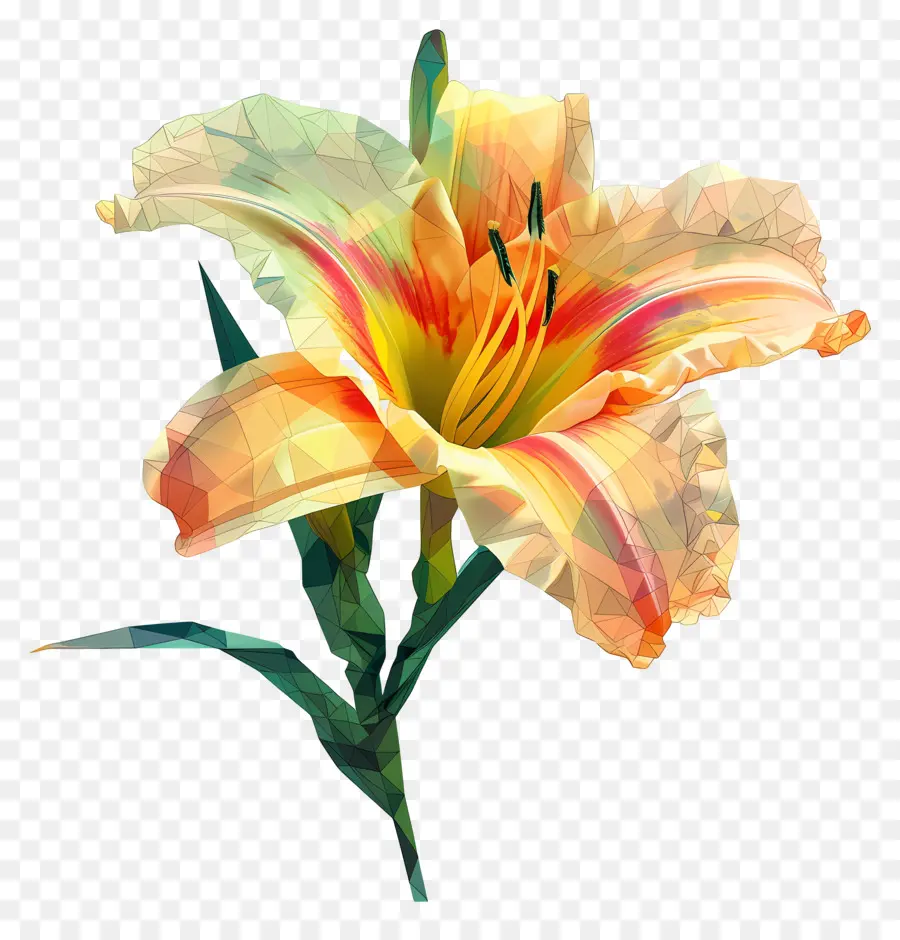 цифровой цветок，Лилейник PNG
