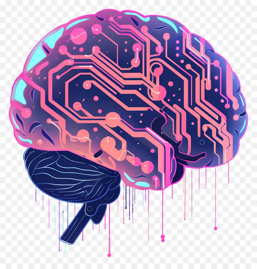 мозговой кибер，компьютерный чип PNG