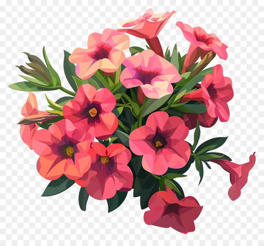 цифровой цветок，Розовые цветы PNG