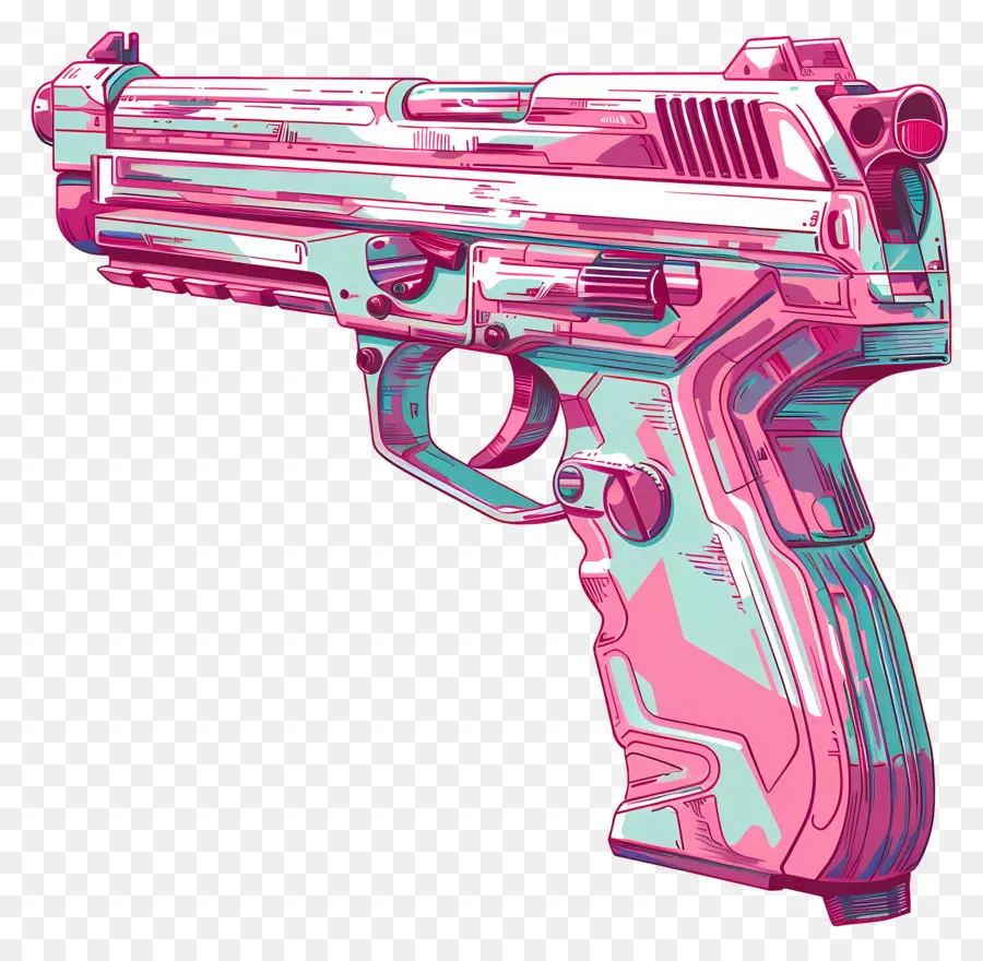 Пароволонный пистолет，Наган PNG