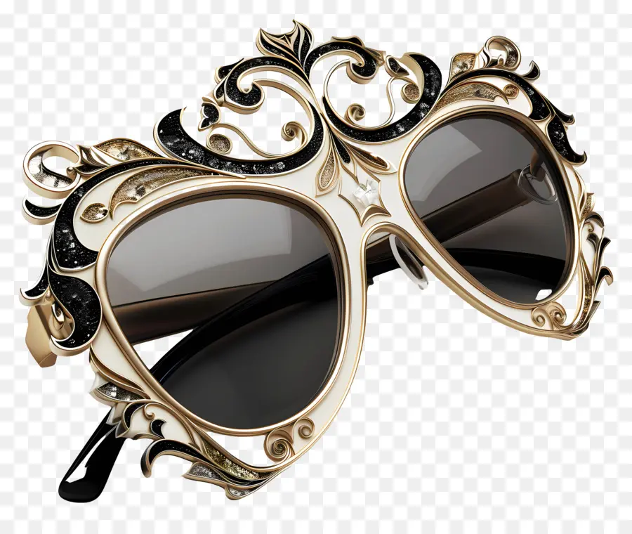 дизайн солнцезащитных очков，богато украшенные очки PNG