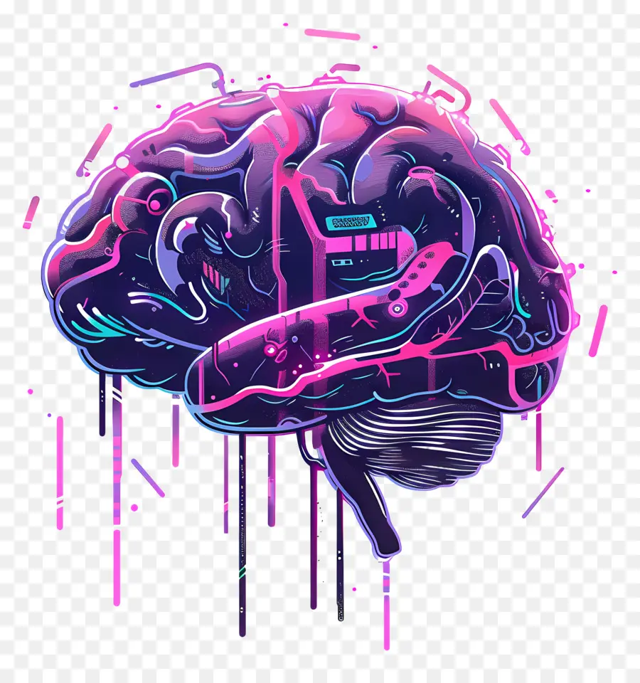 мозговой кибер，искусственный интеллект PNG
