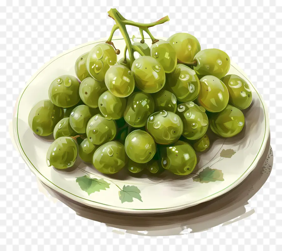 Зеленый виноград，свежие фрукты PNG