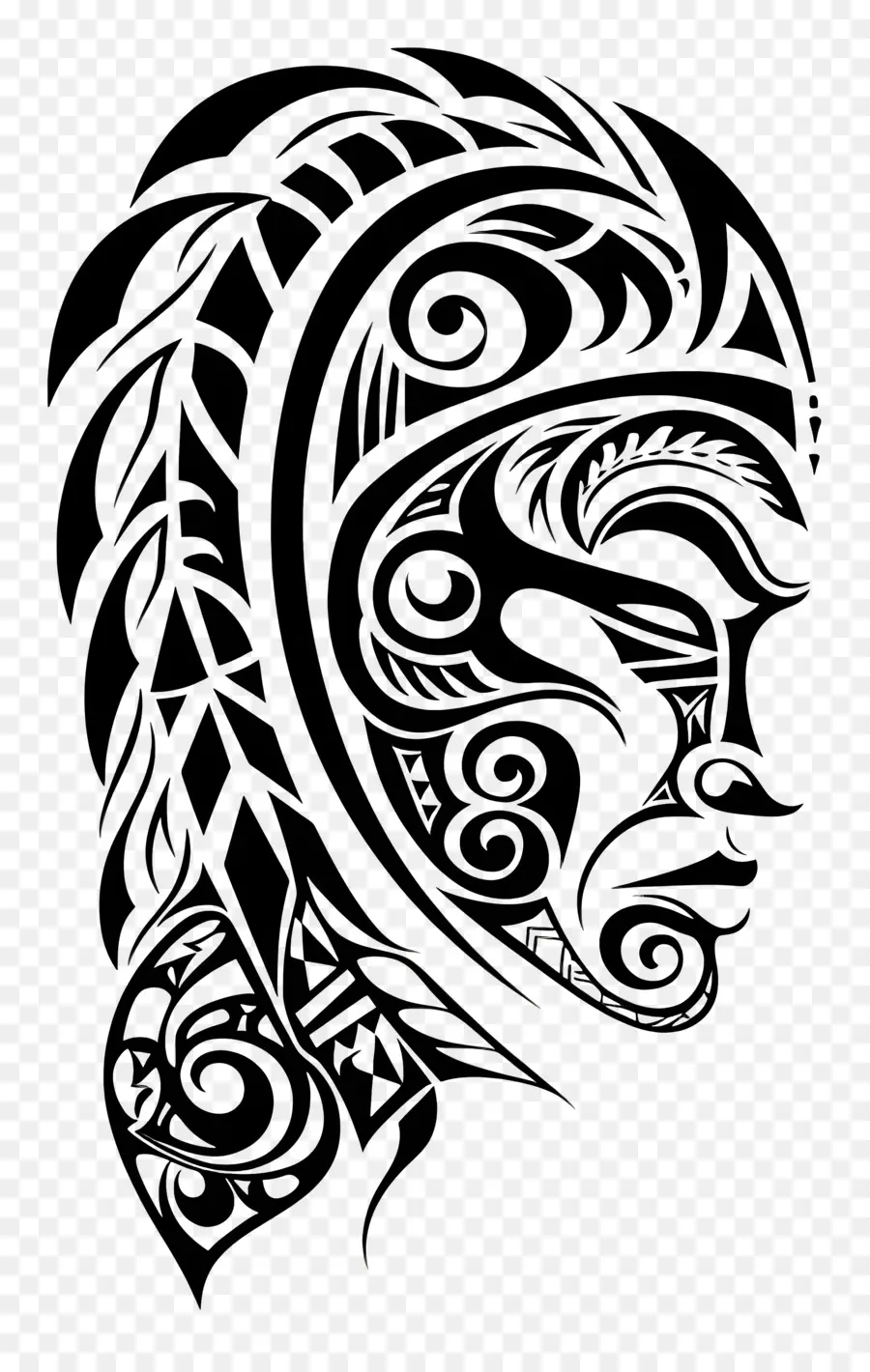 маори татуировки，Племенный дизайн PNG