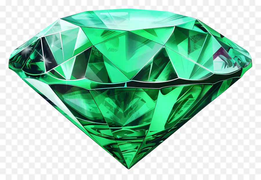 Изумрудный драгоценный камень，зеленый бриллиант PNG