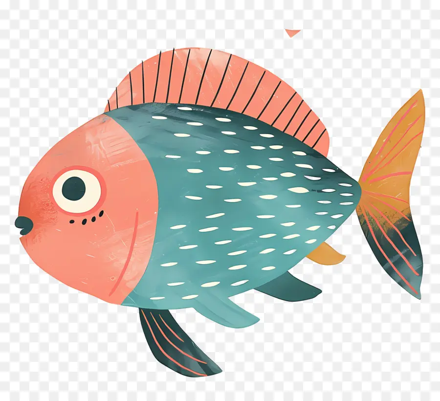 мультфильм рыбы，синяя рыба PNG