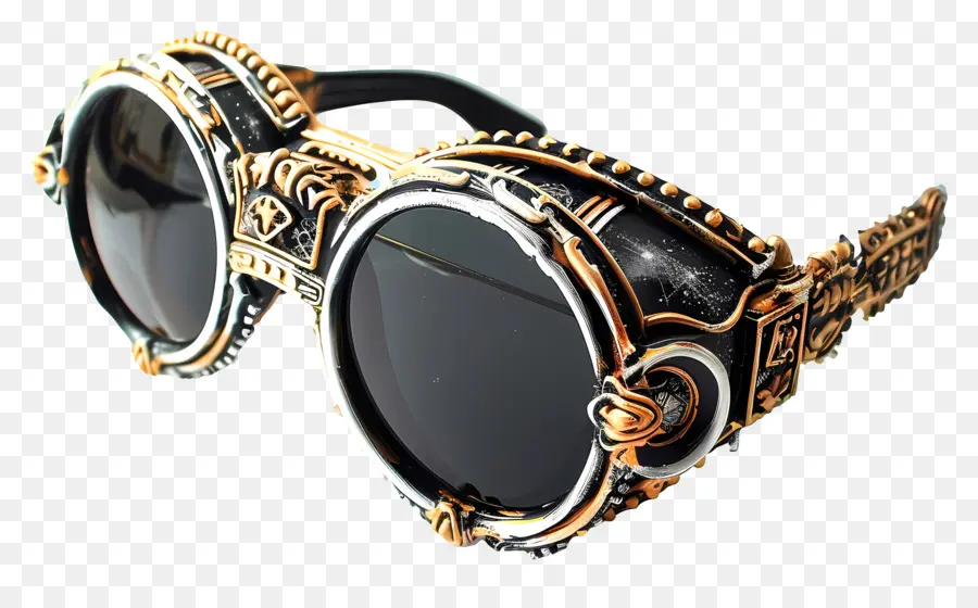 дизайн солнцезащитных очков，очки стимпанк PNG