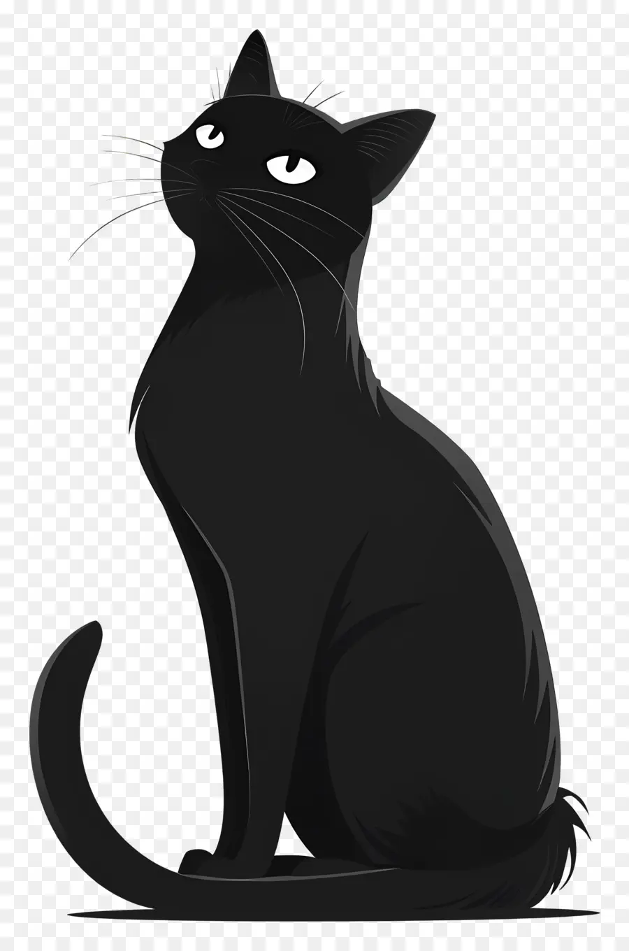 Черная кошка，Кот PNG