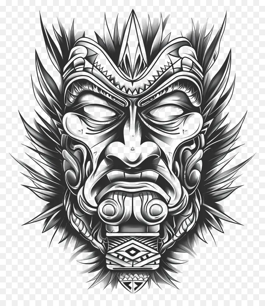 Полинезийская татуировка，Маска с ручным управлением PNG