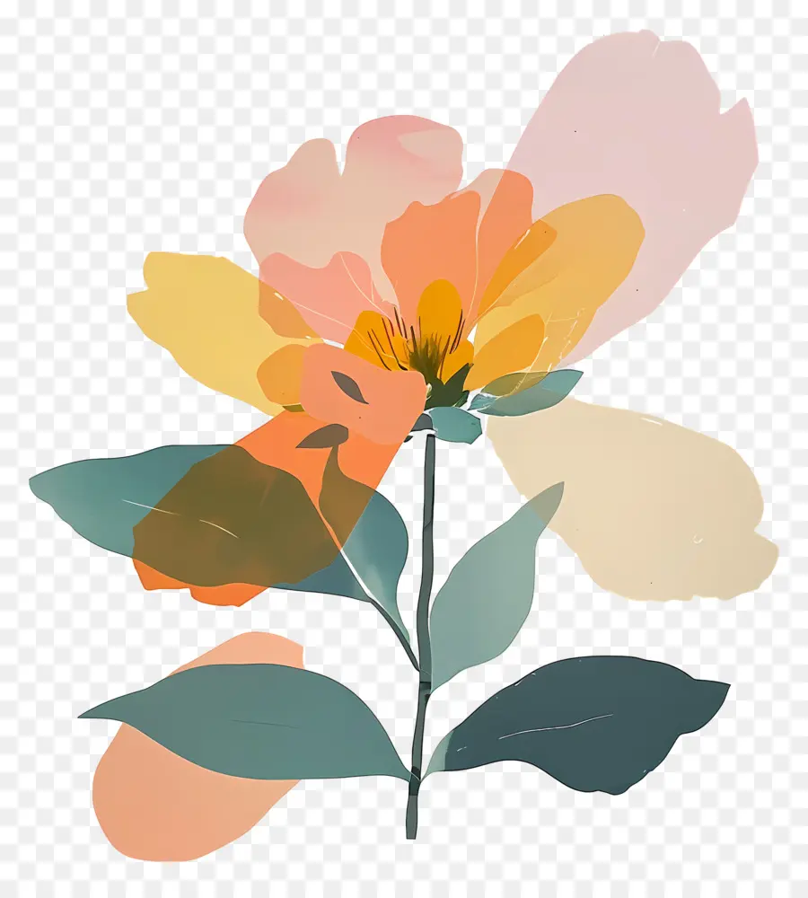 цветок，цветок живопись PNG