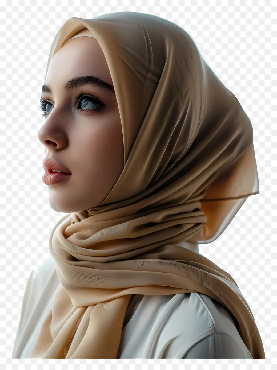 настоящая хиджаб девушка，платок PNG