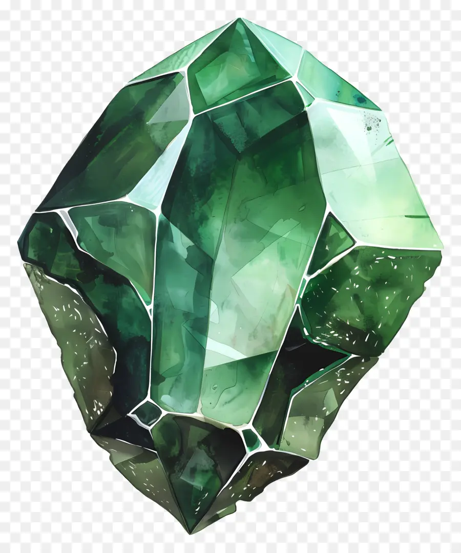 Изумрудный драгоценный камень，зеленый кристалл PNG