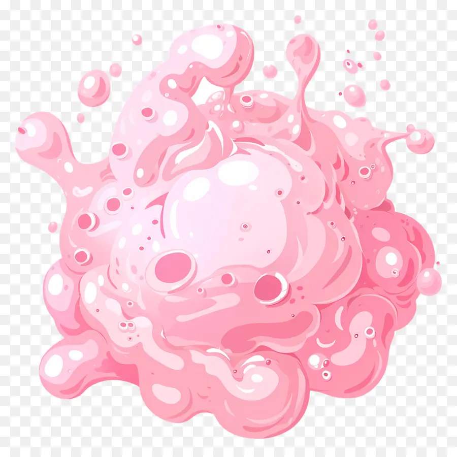 мыльной пеной，розовое вещество PNG
