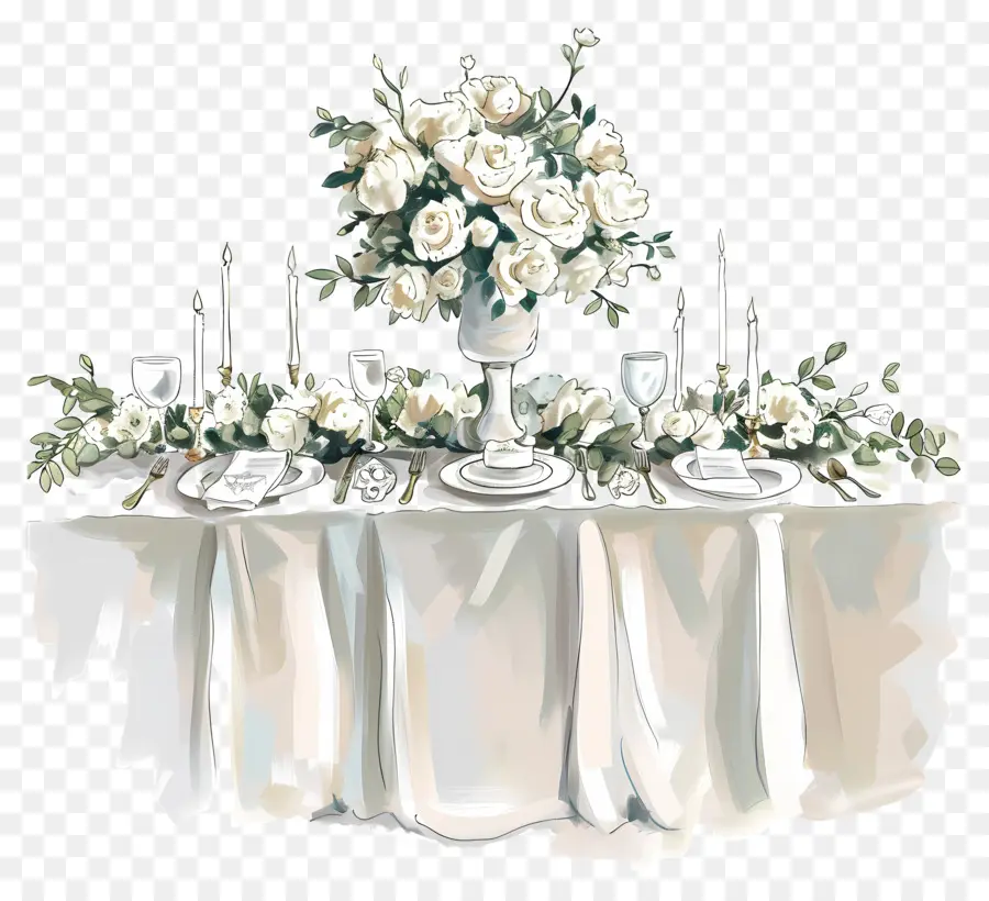 Свадебный стол，Свадебный столик декор PNG