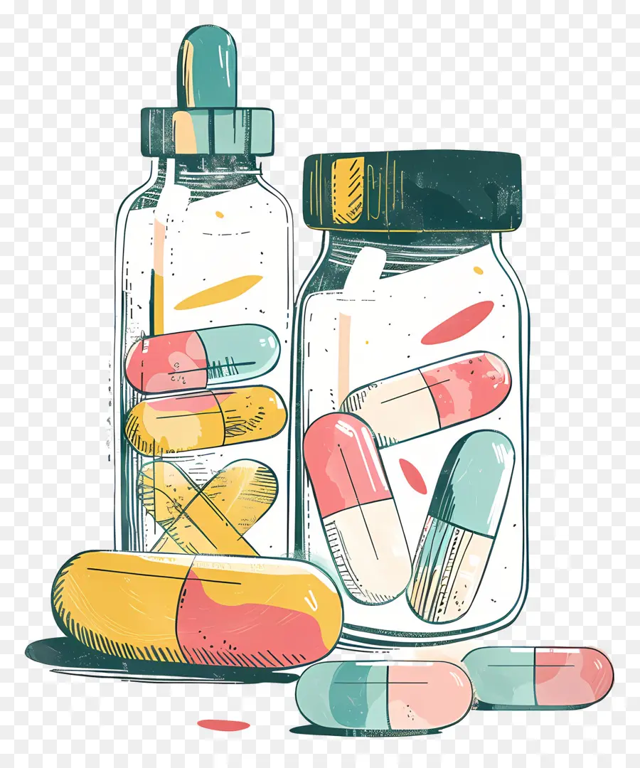 Медицина，таблетки бутылки PNG