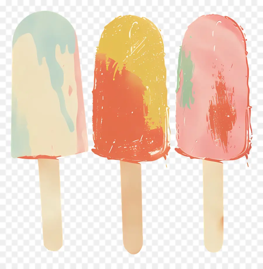 Мороженое，красочные конусы мороженого PNG