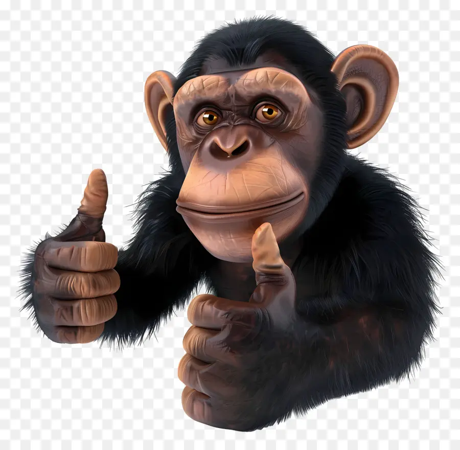 палец вверх，Шимпанзе PNG