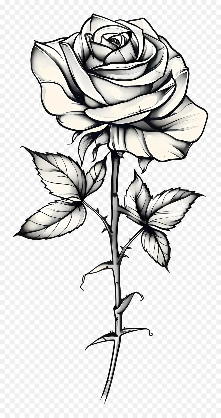 Татуировка Роза，Белая Роза PNG