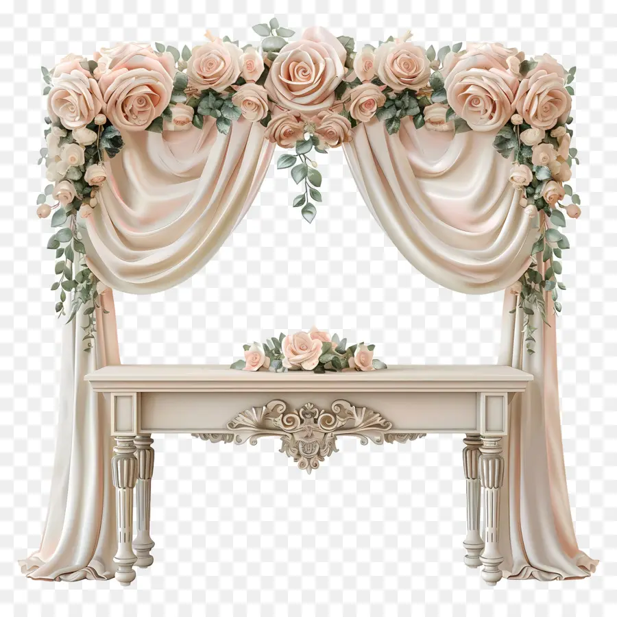 Свадебный стол，свадебная арка PNG