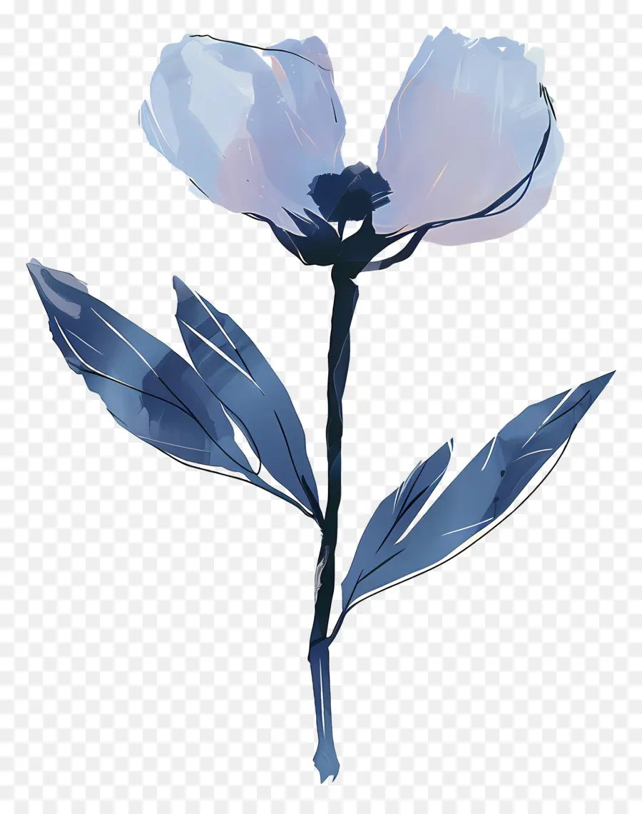 цветок，Голубой цветок PNG