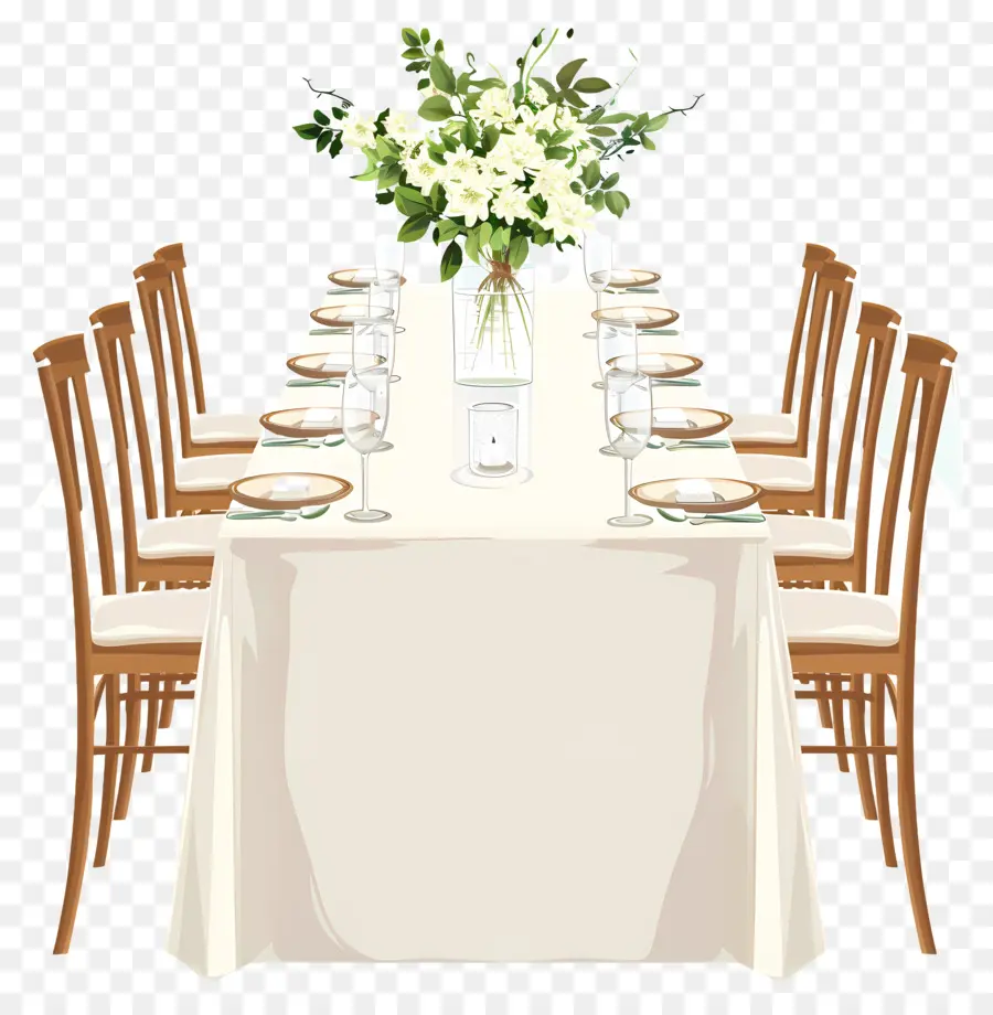 Свадебный стол，Элегантная настройка таблицы PNG