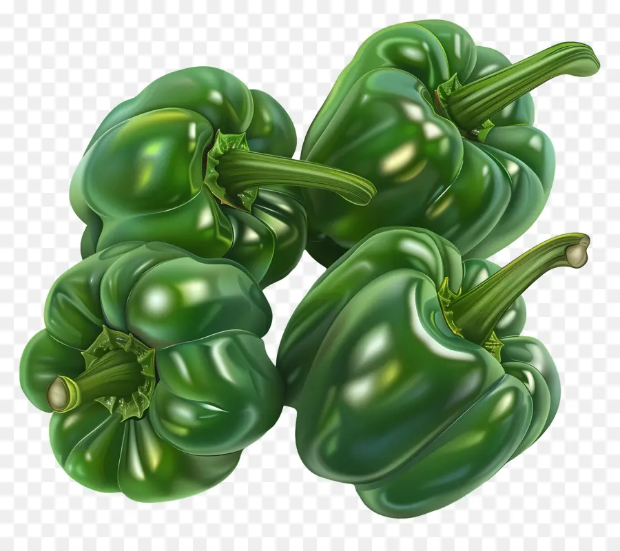 Green Bell Pepper，сладкий перец PNG