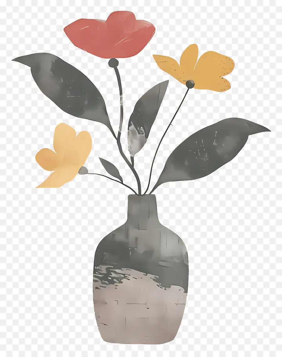 ваза для цветов，акварельная живопись PNG
