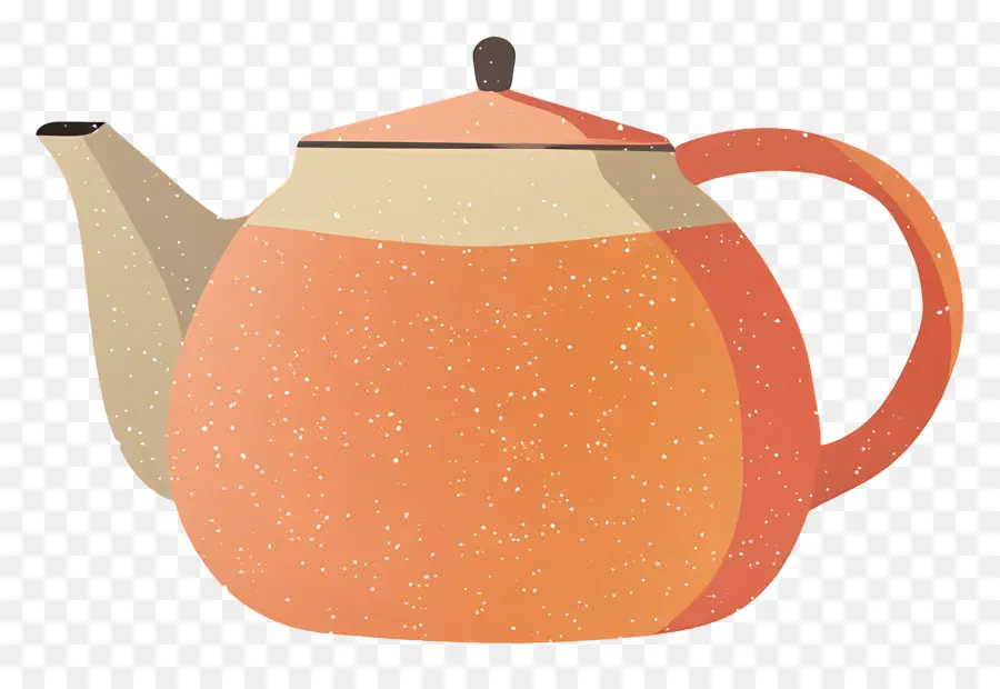 Чайничек，Оранжевый чайник PNG