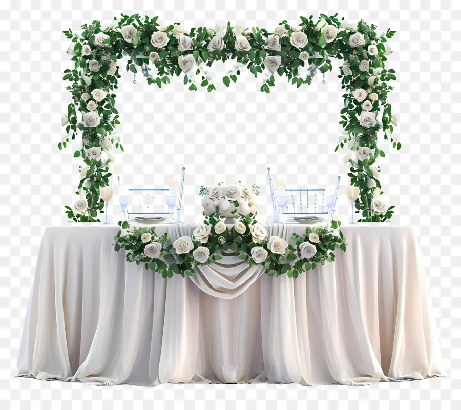 Свадебный стол，Свадебный столик декор PNG
