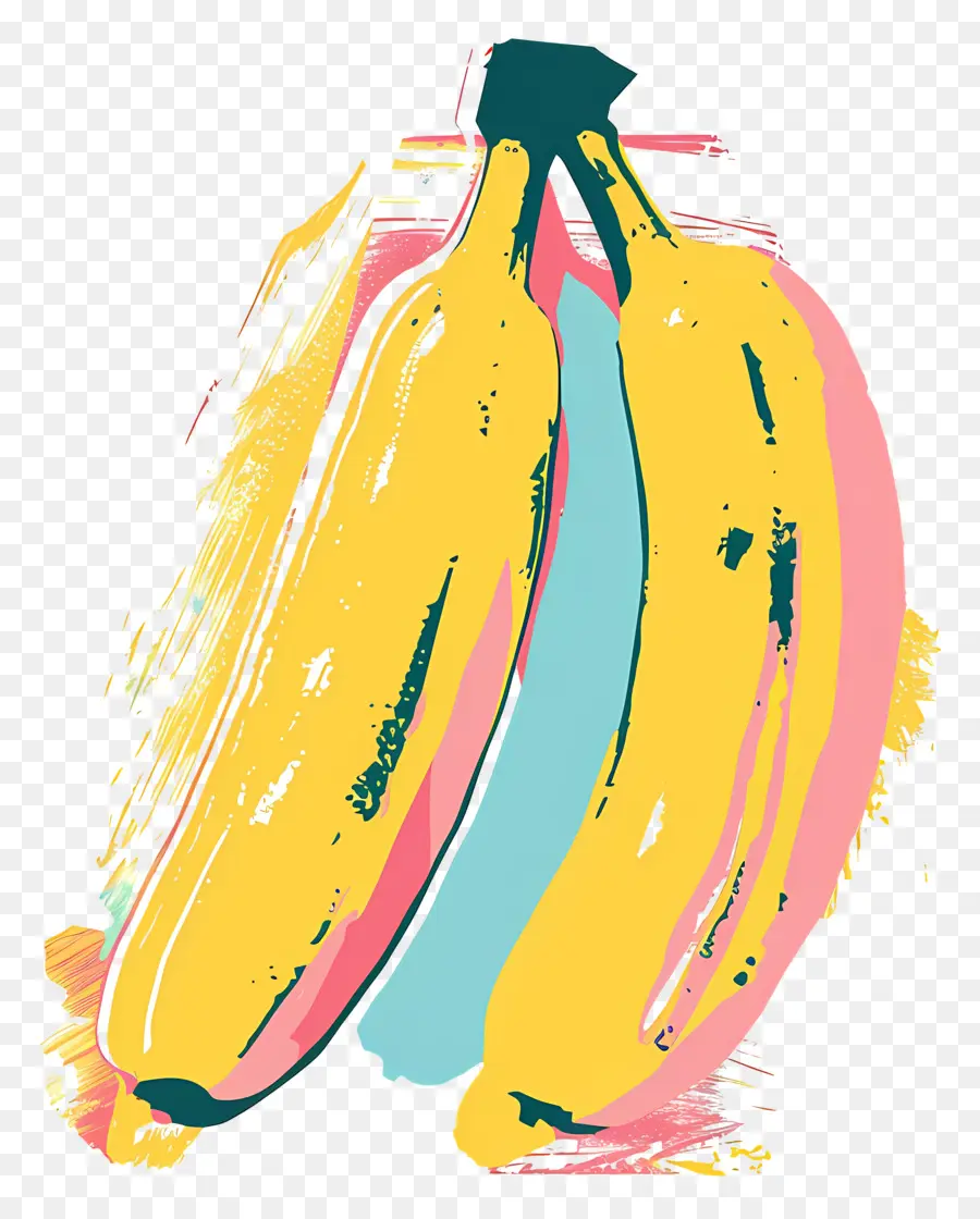 банан，банановая живопись PNG