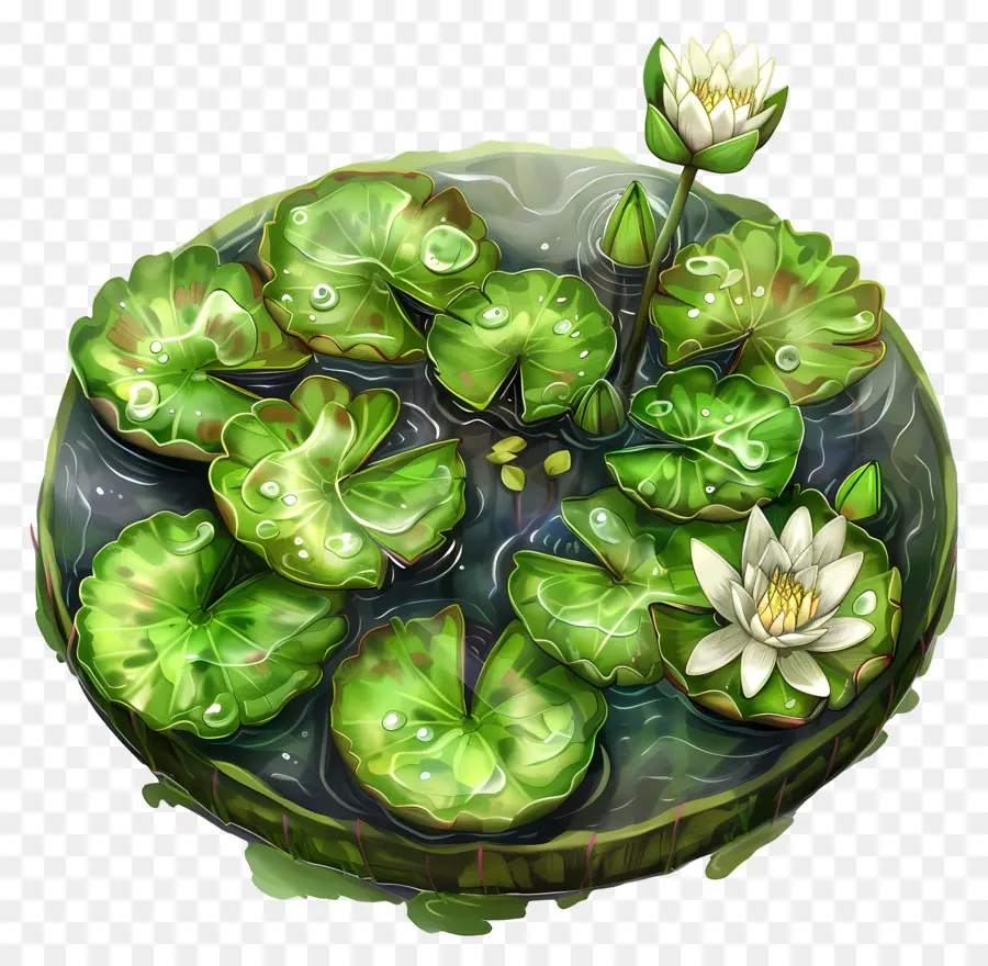 Лилии，Lotus пруд PNG