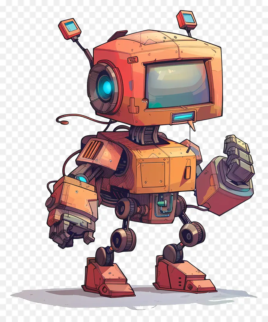 Робот Мех，робот мультфильм PNG