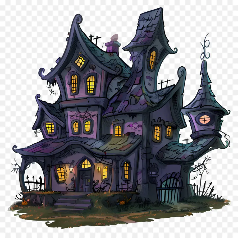 Дом с привидениями，заброшенный дом PNG