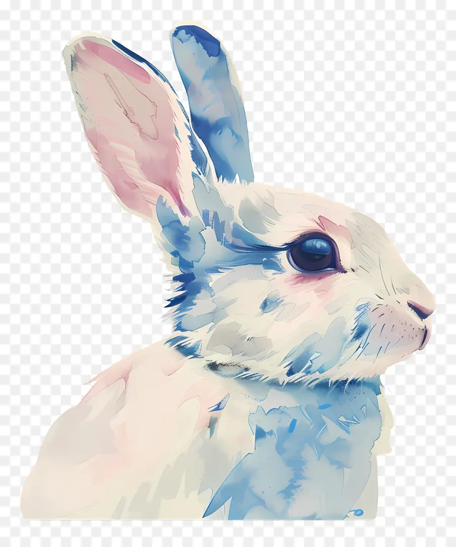 Кролик，акварельная живопись PNG