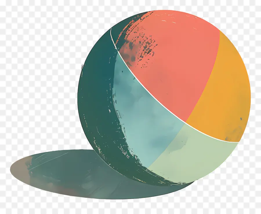 Пляжный мяч，Абстрактный пляжный мяч PNG