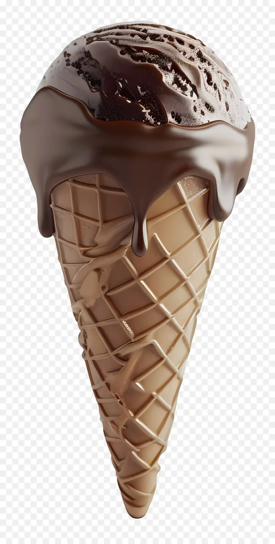 Мороженое，шоколадный конус мороженого PNG