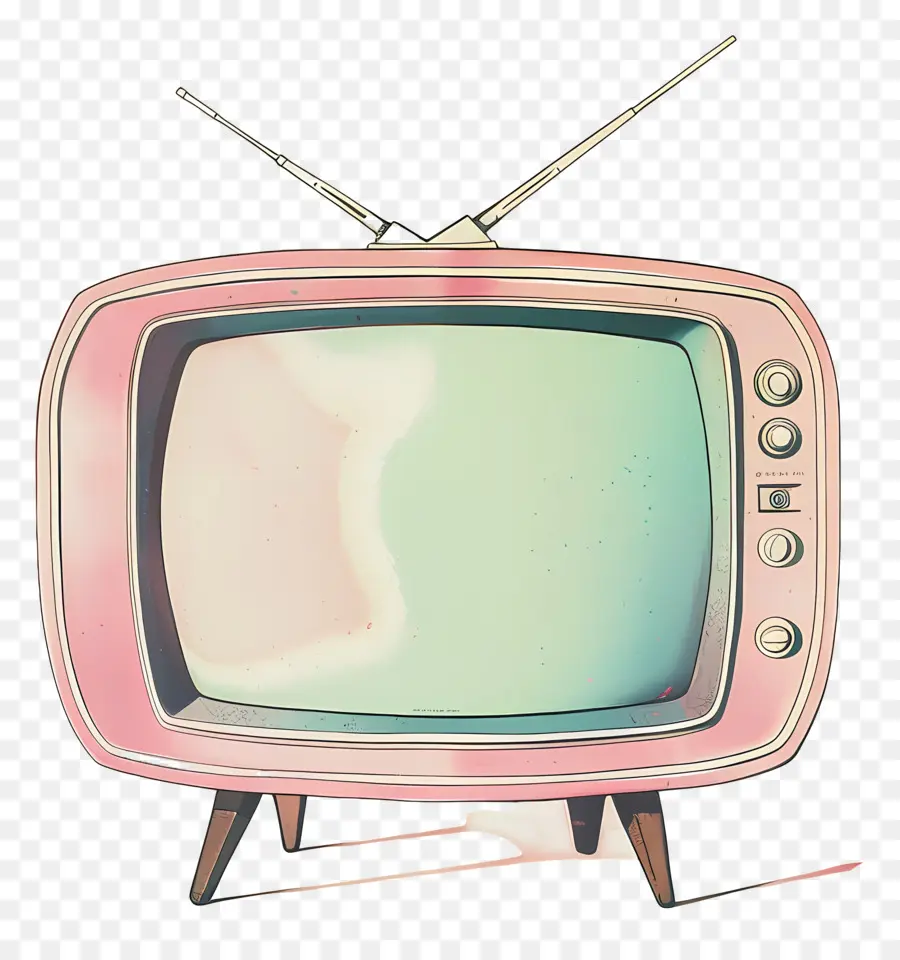 телевизор，винтажные телевидения PNG