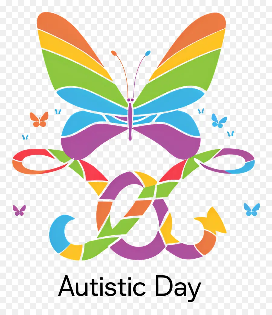 день гордости аутистов，логотип бабочка PNG