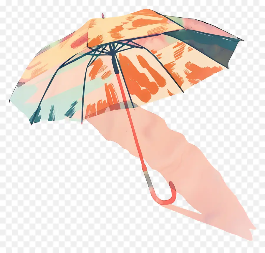 Зонтик，Открытый и закрытый зонтик PNG